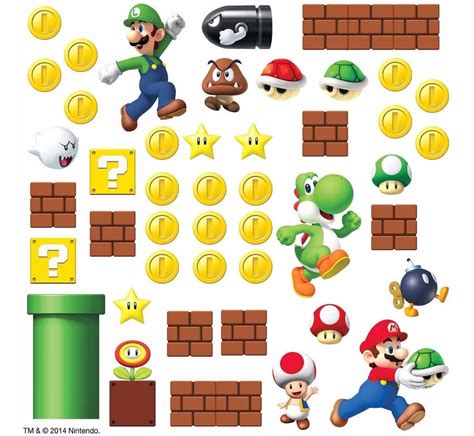 Mario Bros Original Etiquetas Para Pared Vinilo Envío Gratis 51900