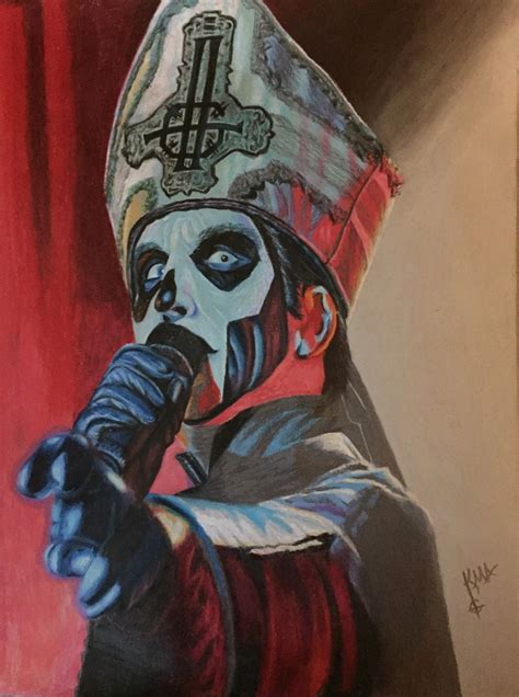 Ghost Bc Papa Emeritus Iii Blue And Red 9x12