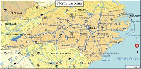 State transportation maps, bicycle routes, evacuation nc.gov: North Carolina Facts and Symbols - US State Facts