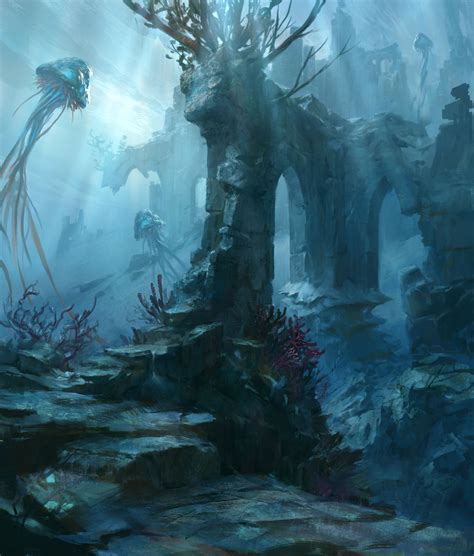 Sunken Ruins Expeditions Mtg Art From Battle For Zendikar Set By Adam