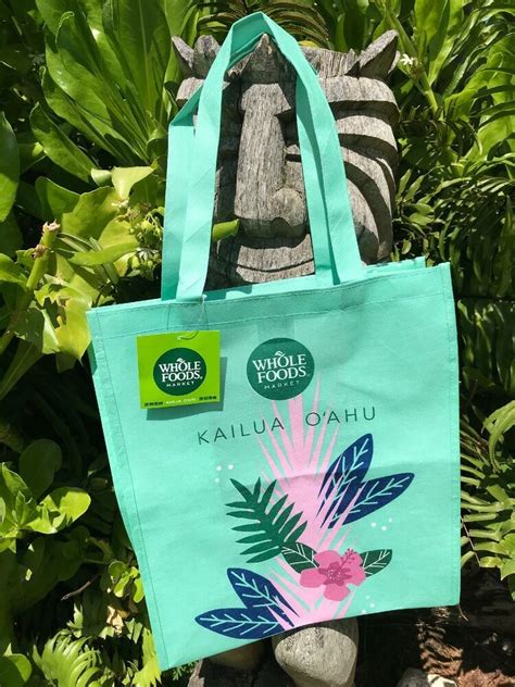 Whole Foods Market Shopping Tote Reusable Bag Kailua Oahu Eco Friendly