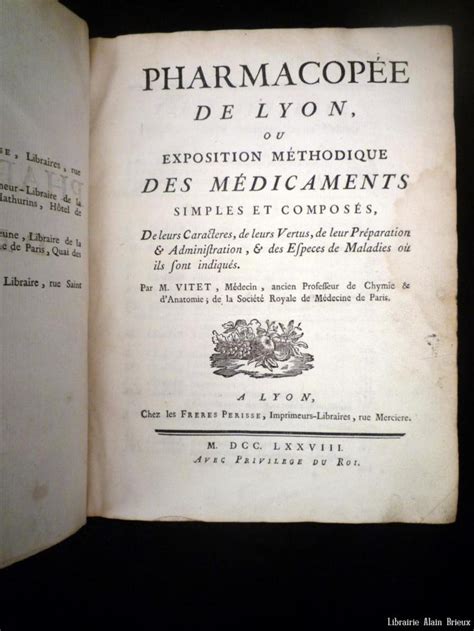 Pharmacopée De Lyon Ou Exposition Méthodique Des Médicaments Simples