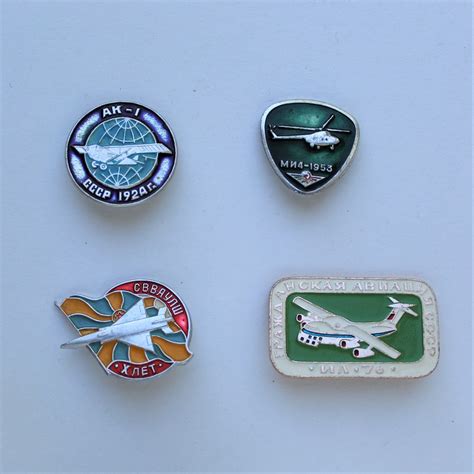 Soviet Aviation Pins Collectible Aviation Badges Airplane Etsy