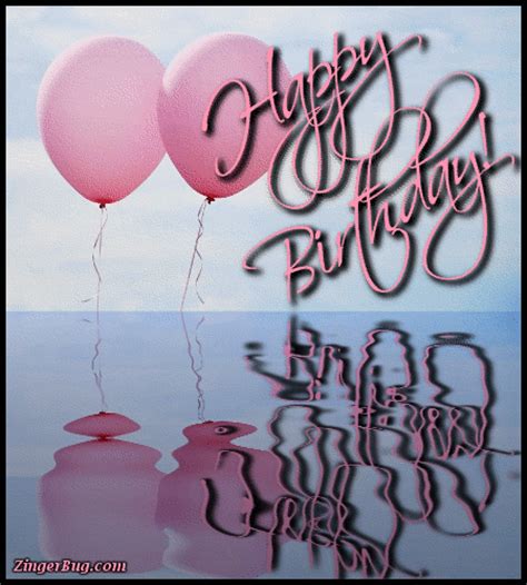 Animated  Floating Happy Birthday Balloons