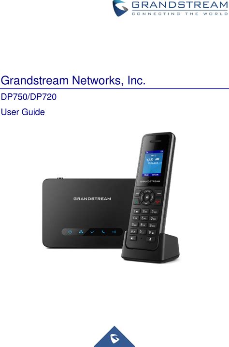 Grandstream Networks Dp720 Dect Cordless Voip Phone User Manual