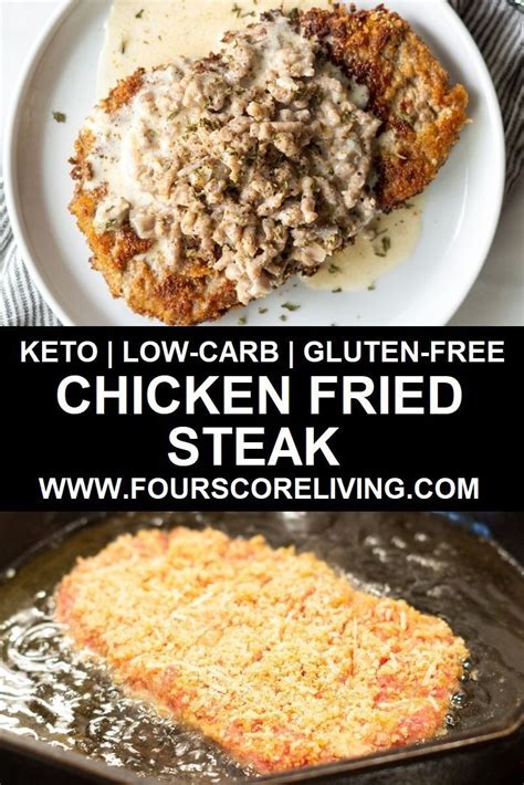 This chicken fried steak is better than any restaurant. Keto Chicken Fried Steak! Coated in a crispy Parmesan and ...