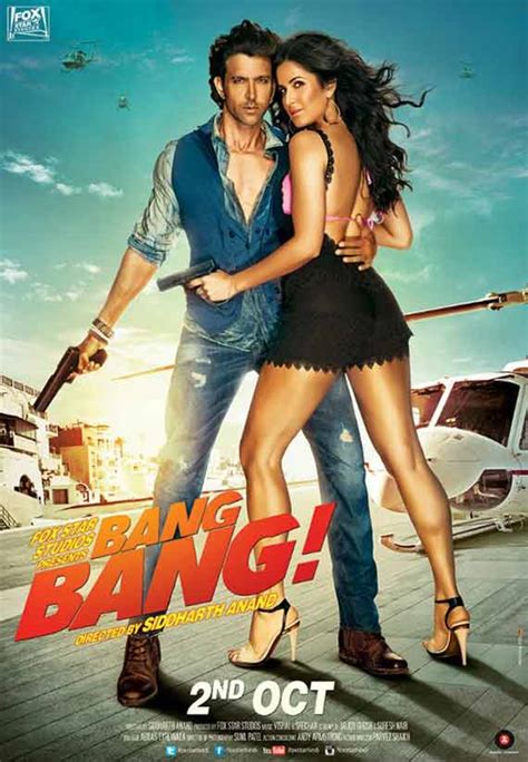 Bang Bang New Poster Out Hrithik Roshan And Katrina Kaif Look Smoking