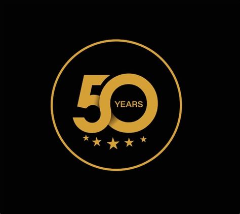 Premium Vector 50th Anniversary Celebration Number In The Form Of
