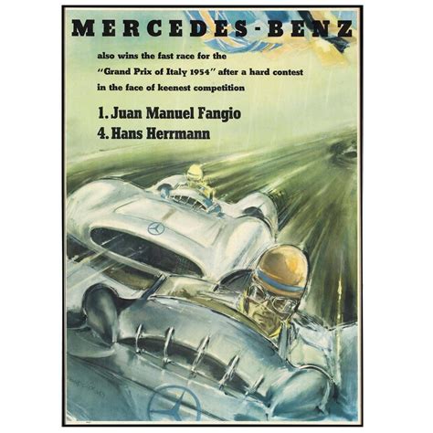 Original ‘mercedes Benz Poster By Hans Liska Mercedes