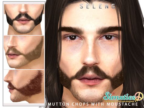 The Sims Resource Simxties Mutton Chops With Moustache