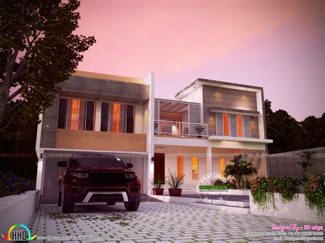 Blueprint Plan With House Architecture Kerala Home Design And Floor