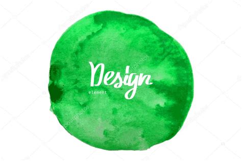 Abstract Green Watercolor Circle Background — Stock Vector