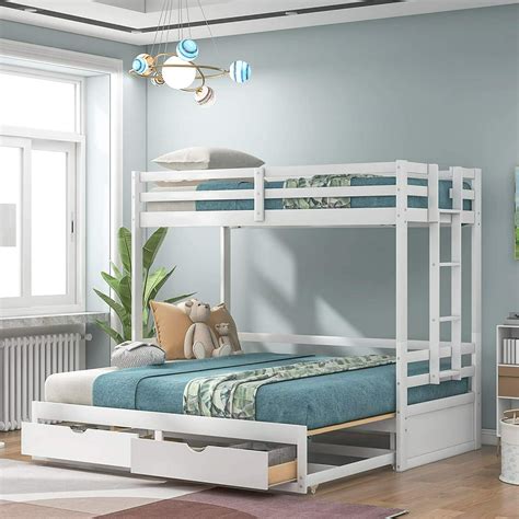 Twin Over Twinfullqueenking Bunk Bed Convertible To Daybed And Loft