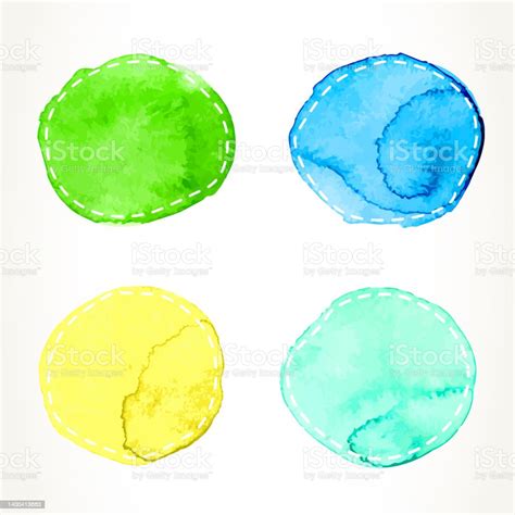 Dashed Watercolor Circles Stock Illustration Download Image Now
