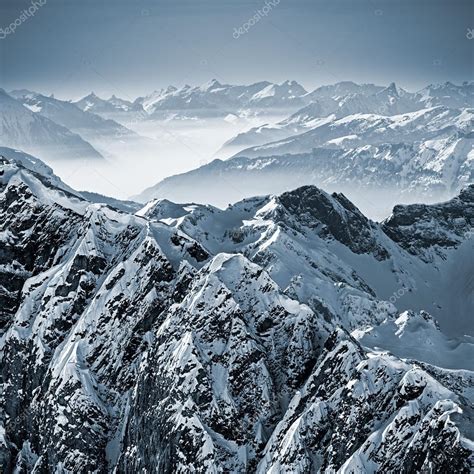 Snowy Mountains In The Swiss Alps Stock Photo By ©ajn 35282391