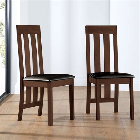 Choose from contactless same day delivery, drive up and more. Chester Dark Wood Dining Chair Brown Leather Seat Pad ...