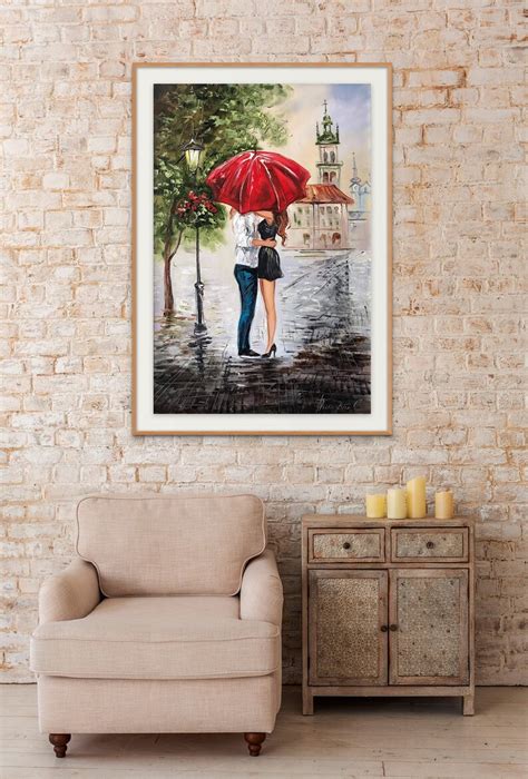 Romantic Couple Painting Canvas Love Date Night Art For Home Etsy