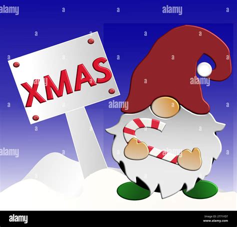 Xmas Gnome Santa Clause Merry Christmas Cards Flyers Brochures