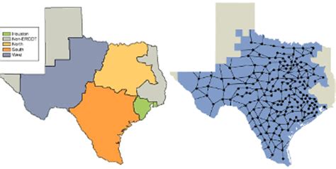 simple map replacement with zones, zone names and roads. How Will Texas' "Nodal" Power Grid Affect Your Bill? - Electric Choice
