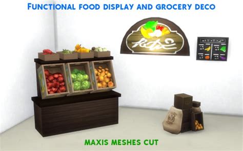 Mod The Sims Functional Grocery Set By Alexcroft Sims 4 Downloads