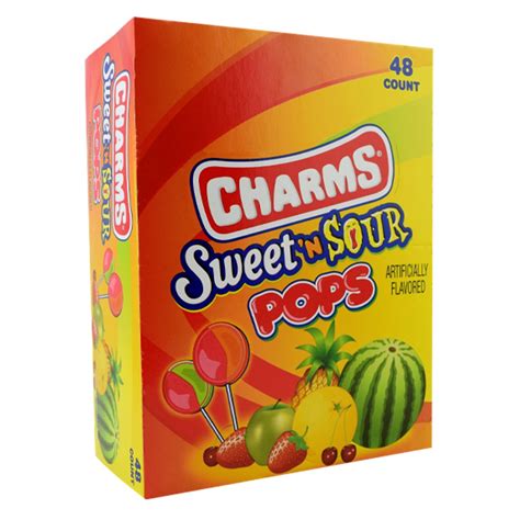 Charms Sweet N Sour Pops Lollipops All City Candy