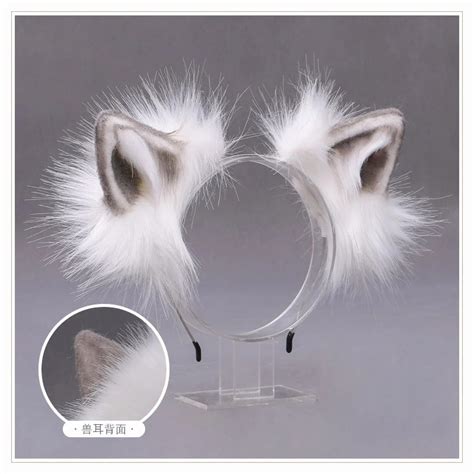 Simulation Animal Ear Headband Plush Wolf Cat Fox Ear Hairpin Lolita