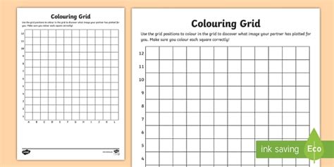 Blank Colouring Grid Worksheet Worksheet Colouring Grid References
