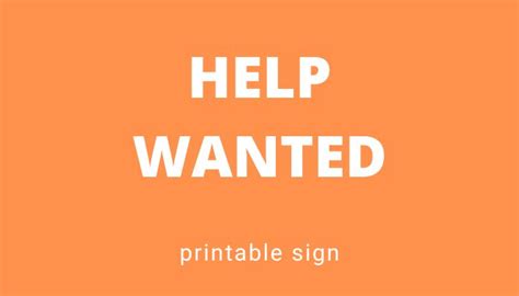 help wanted printable sign many printable