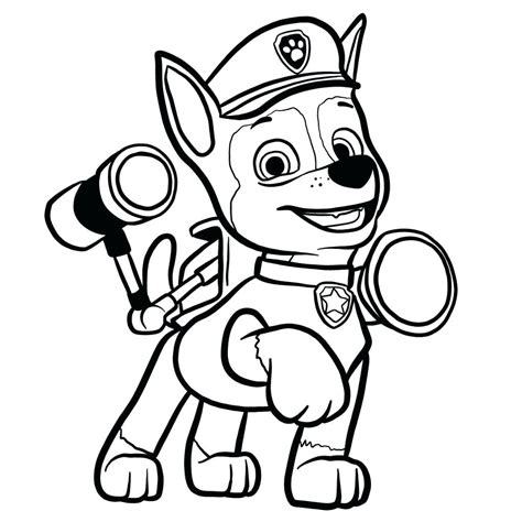 Paw Patrol Chase Coloring Pages Free Printable Coloring Sheets Hot