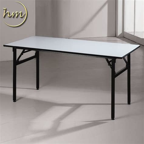 Plywood Top Metal Base Folding Rectangular Table Long Table China