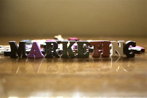 Marketing Word Built With Wooden Letters Stock Photo Image Of Closeup