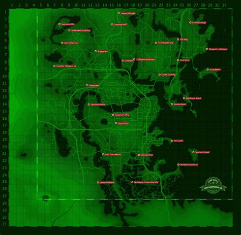 Fallout 4 All Locations Map World Map