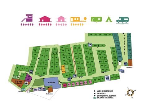 Plano del Camping Camping El Jardín