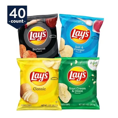 Lays Potato Chips Variety Pack 1 Oz Bags 40 Count 3075 Picclick
