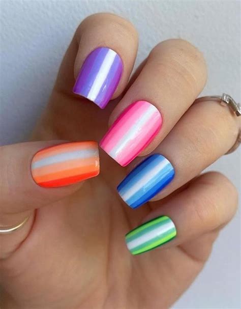 Simple Short Square Nails Art Ideaslet Your Fingertips Clean And