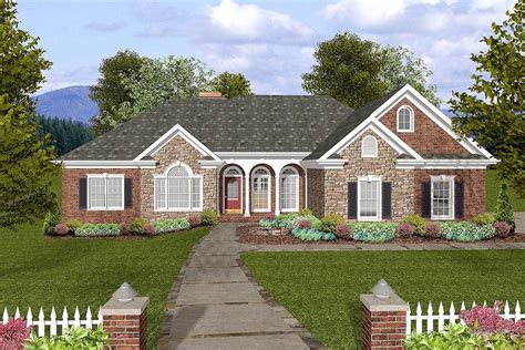 Get a smaller version with house plan 60552nd and 60553nd (without a wraparound porch). Plan 20065GA: Brick and Stone with Vaulted Porch ...