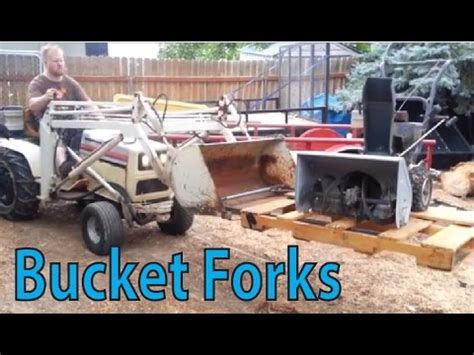 tractor forklift bucket forks diy adjustable youtube