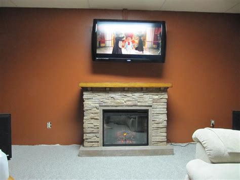 Electric Fireplace With Stone Surround Fireplace Design Ideas