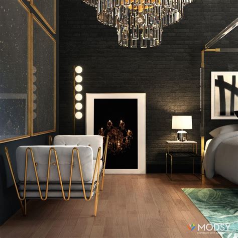Hollywood Glam Bedroom With An Industrial Twist Glam Bedroom Glam