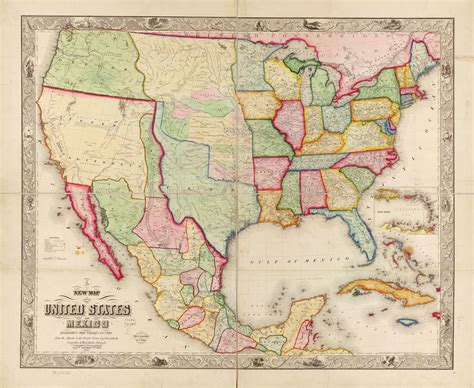 New map of the United States and Mexico. | Library of Congress