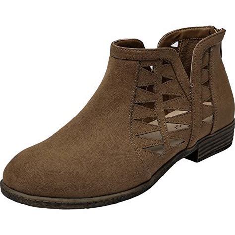 aukusor women s wide width ankle booties no heel slip on cozy spring boots （18 boots