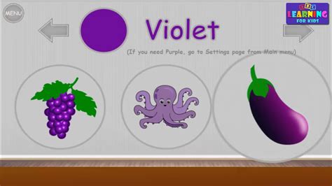 Learning Colors For Kids Violet Spelling English With Starfall