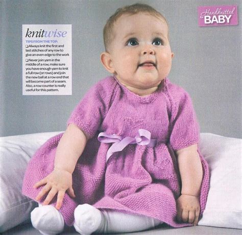 Baby Dress Knitting Pattern With Heart And Flower Motif Free Baby