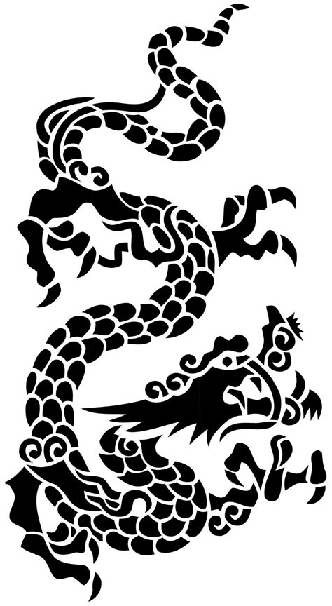 Chinese Dragon Stencil By Beraka On Deviantart