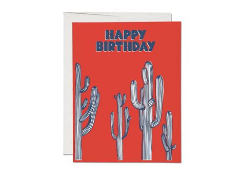 Saguaro Cactus Birthday Greeting Card Ascot Hart