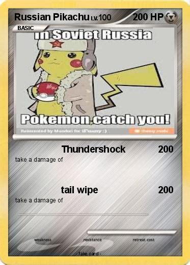 Pokémon Russian Pikachu Thundershock My Pokemon Card