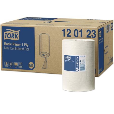 Tork Mini Basic Paper Centrefeed Roll 1ply White Noble Express
