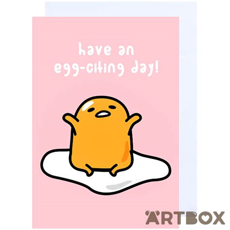 Buy Sanrio Gudetama Egg Citing Day Pink Greeting Card At Artbox