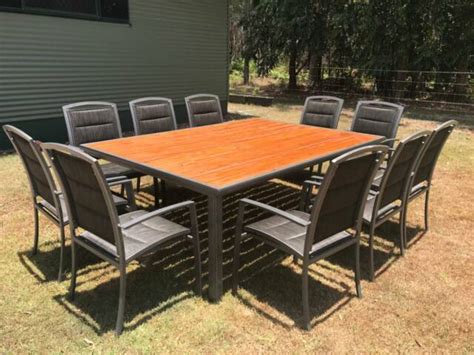 Outdoor Table and Chairs - Setting for 10 | Outdoor Dining Furniture | Gumtree Australia Fraser ...