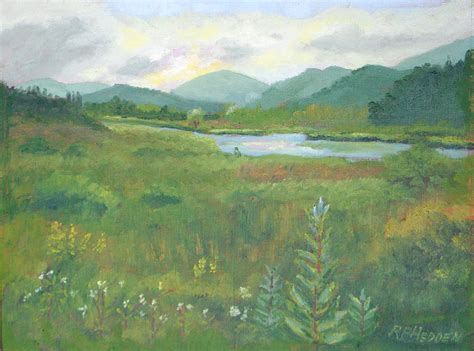 Morning View Adirondack Mountains Painting By Robert P Hedden Fine